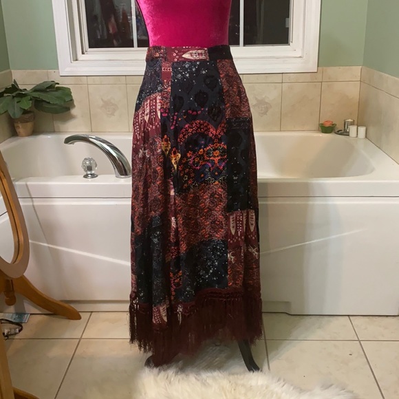 Free People Sweet Dreams Maxi Skirt Size 14 Boho Gypsy - Picture 8 of 15